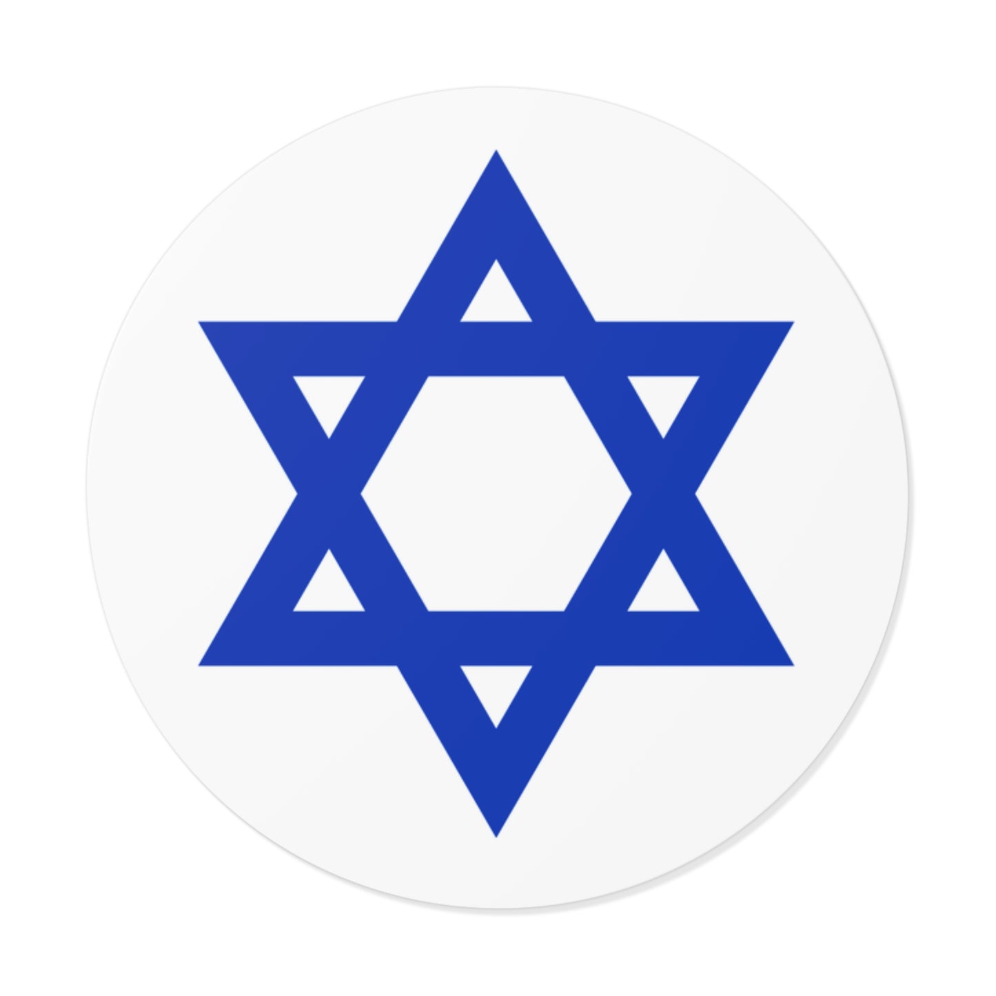 Star of David Round Vinyl Sticker