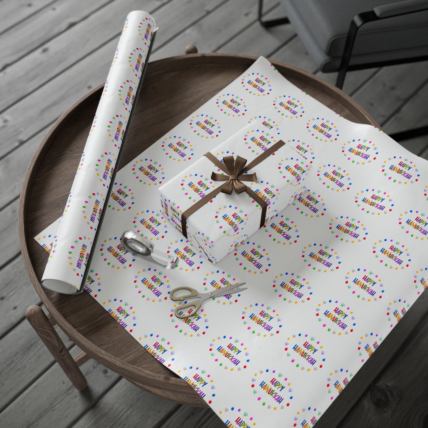 Happy Hanukkah Wrapping Paper, Hanukkah gift wrap