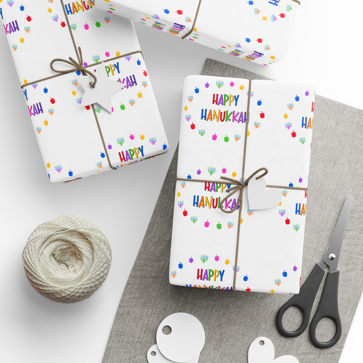 Happy Hanukkah Wrapping Paper, Hanukkah gift wrap